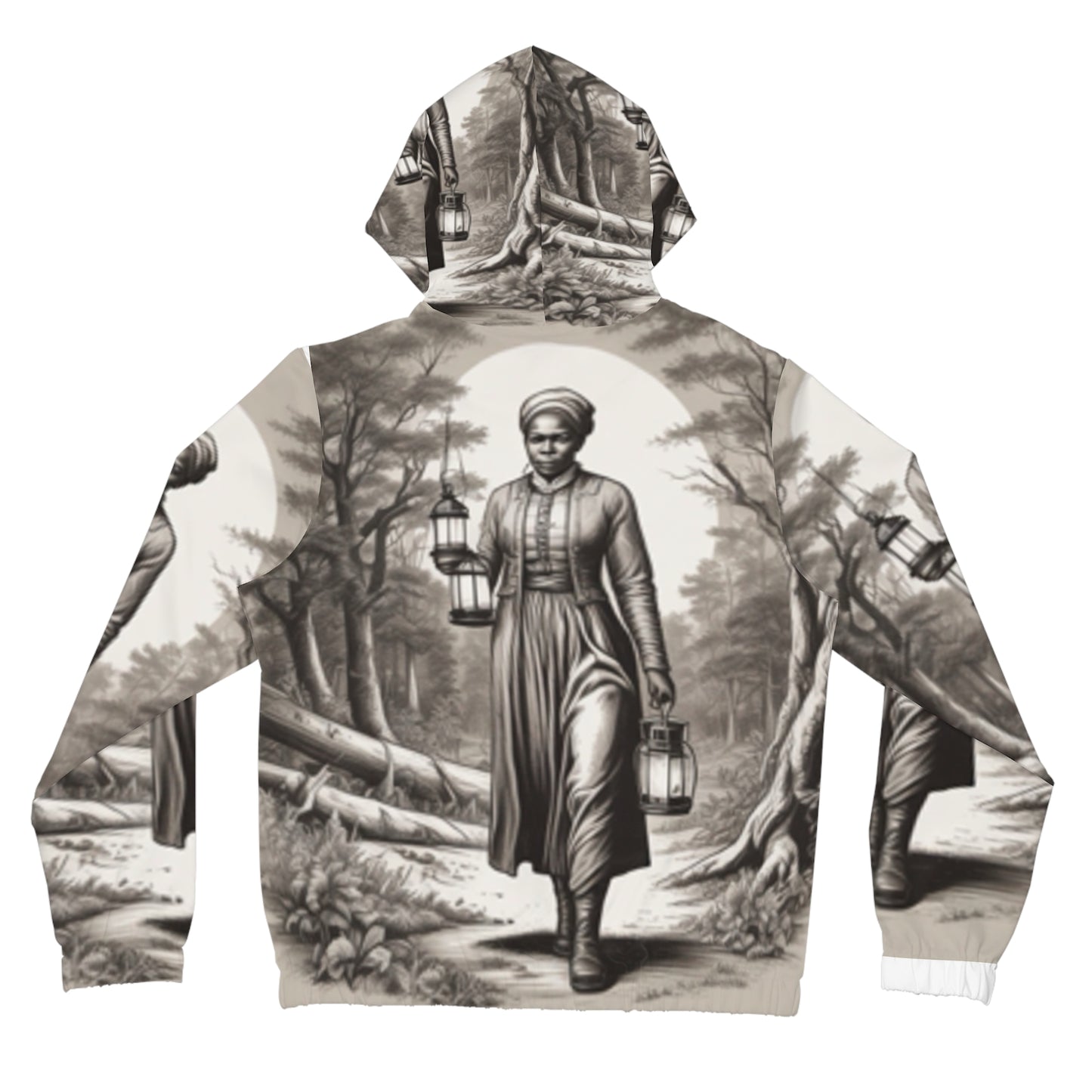 Women’s Full-Zip Hoodie (AOP) – Black Owned