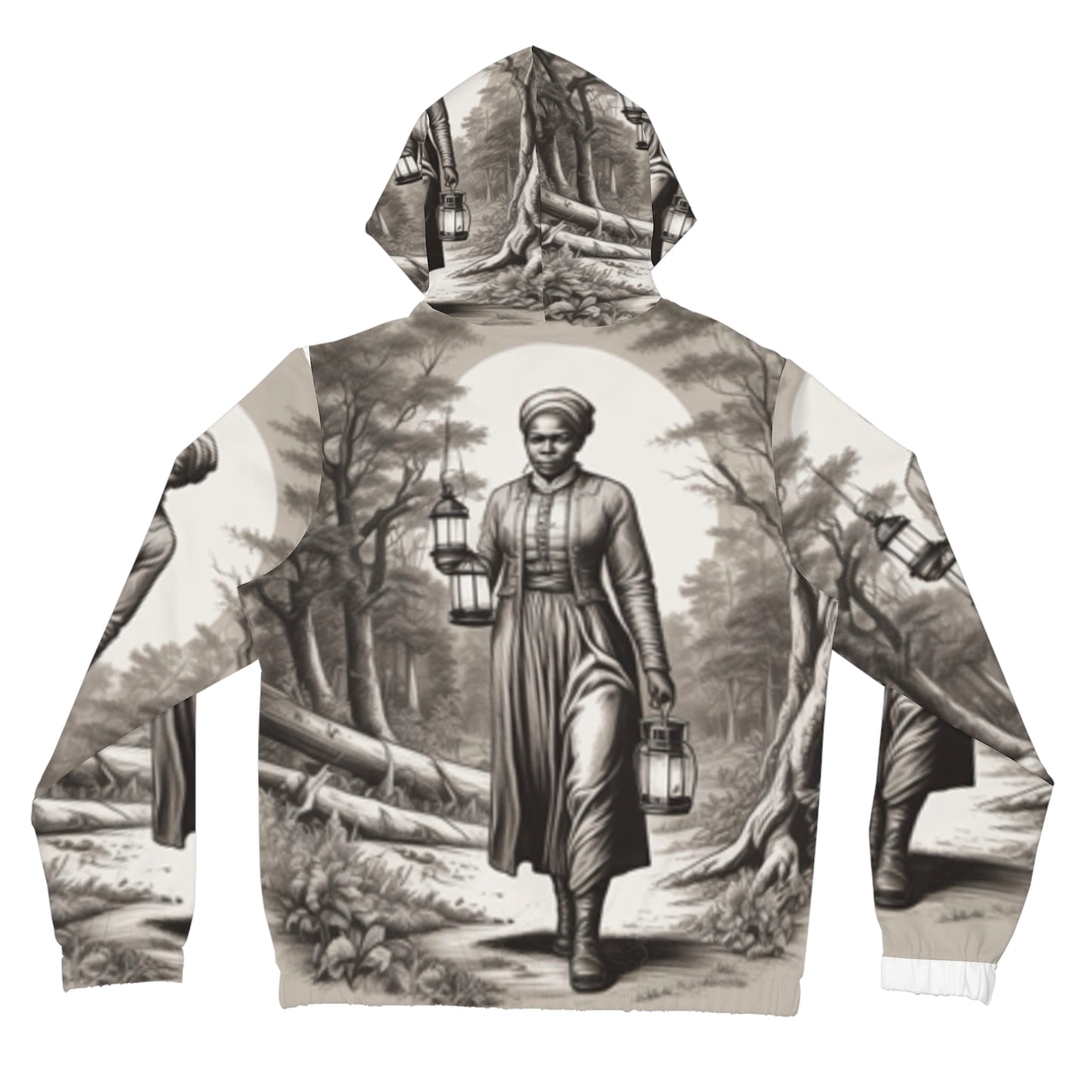 Women’s Full-Zip Hoodie (AOP) – Black Owned