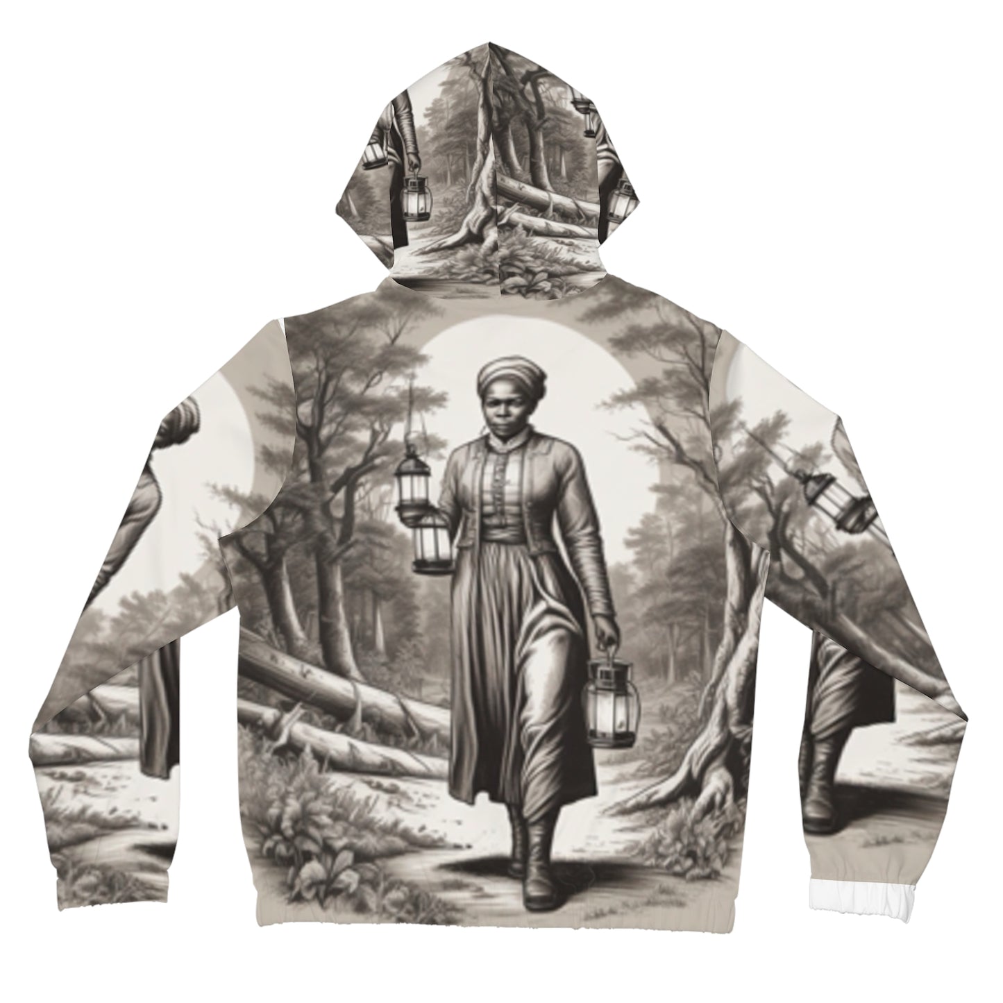 Women’s Full-Zip Hoodie (AOP) – Black Owned