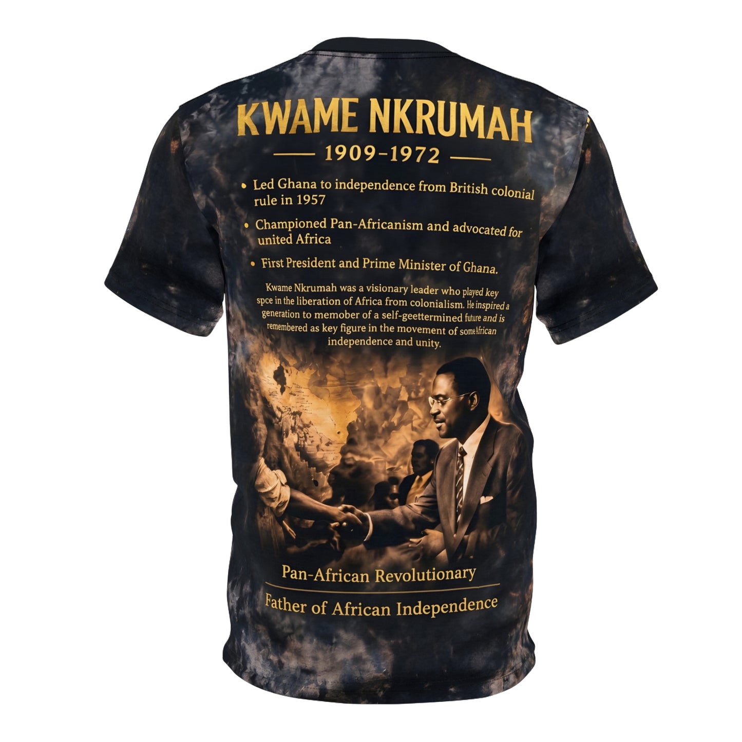 Kwame Nkrumah Unisex All-Over Print T-Shirt | Afrocentric Streetwear Tee