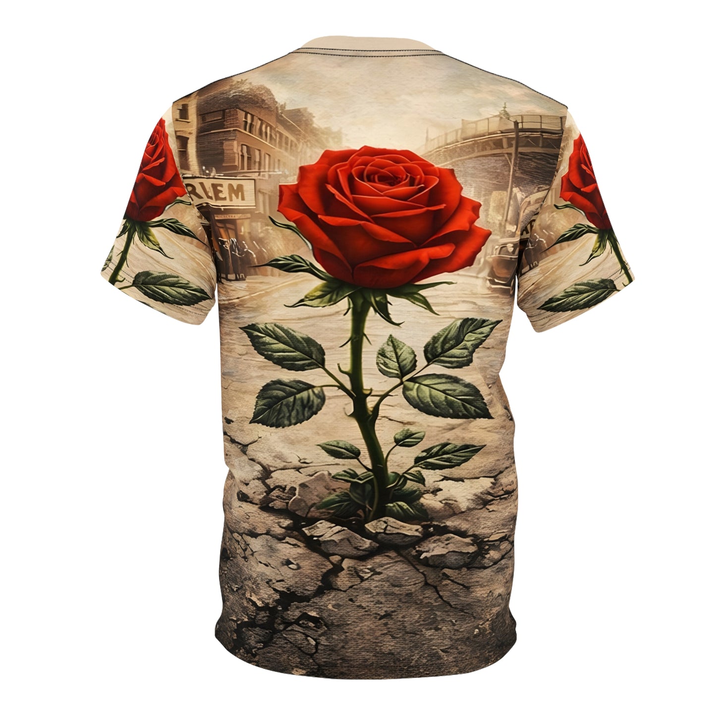 Vintage Rose Unisex Cut & Sew Tee (AOP)
