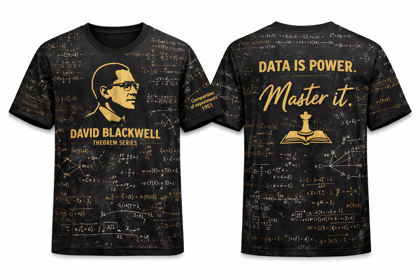 David Blackwell™ All-Over Sublimation T-Shirt – Black History Collection front view
