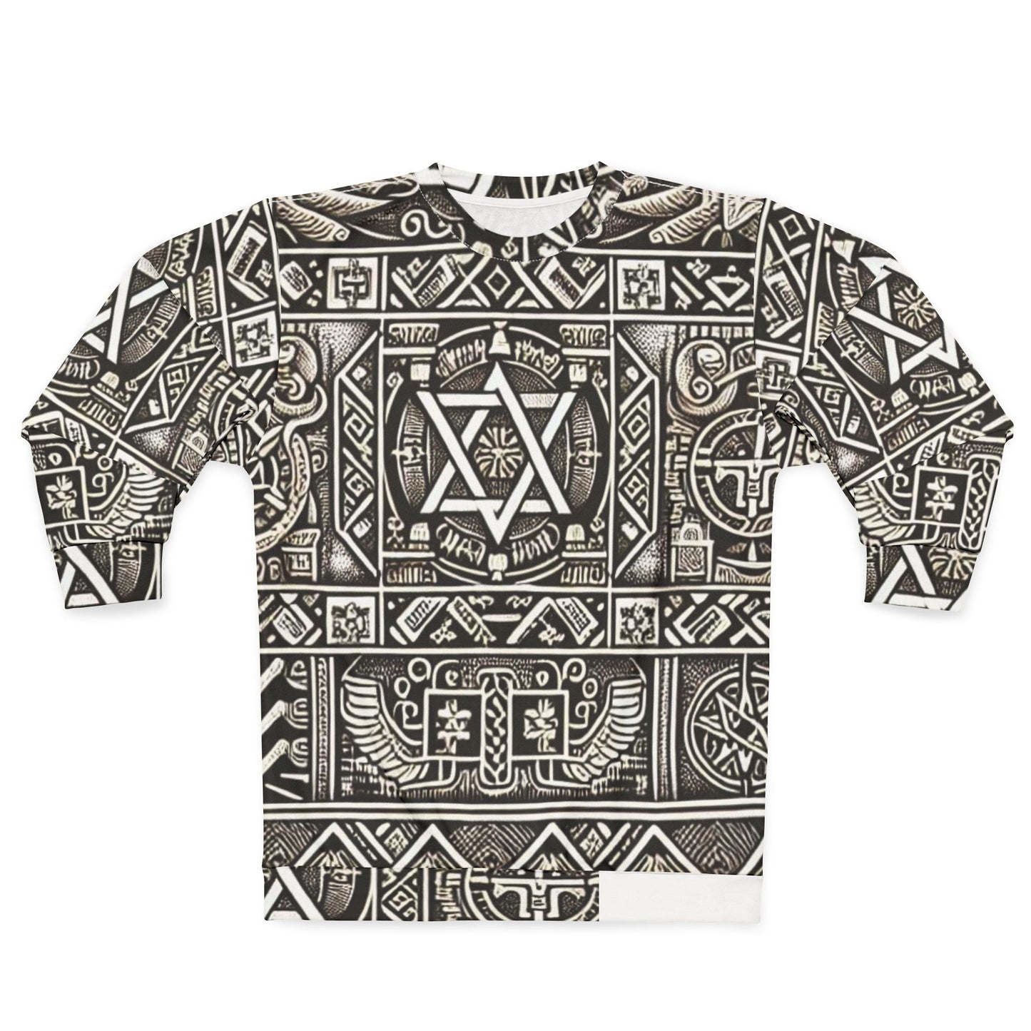 African Pride Revival Black-Owned Unisex Sweatshirt, Design 2 with artistic print and comfortable fit.
