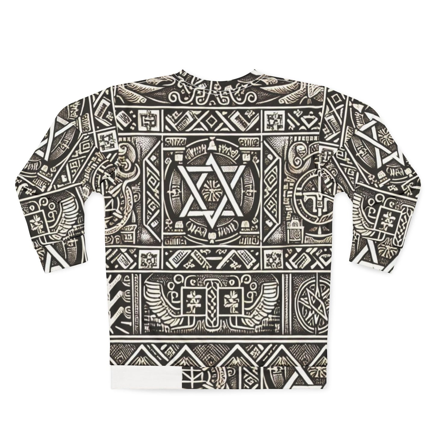 African Pride Revival Black-Owned Unisex Sweatshirt with vibrant all-over print and comfortable fit.