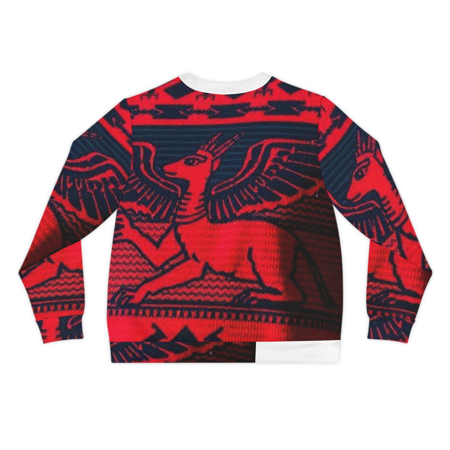 Back view of Pre-Colonial Vibes Black-Owned unisex sweatshirt featuring reinforced stitching and durable edges.
