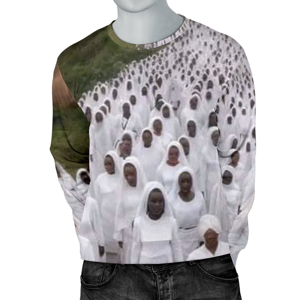 Queens Always and Forever Sweater on mannequin with both hands in pockets – Black Owned premium woven polyester sweater crafted for durability and fashion.