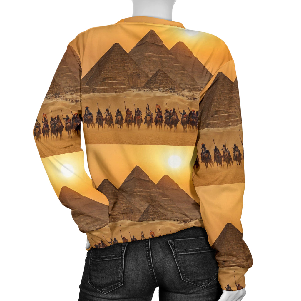 Back view of Women’s Nature Design Sweater on mannequin – Black Owned brand, durable handcrafted sweater with natural-inspired design.