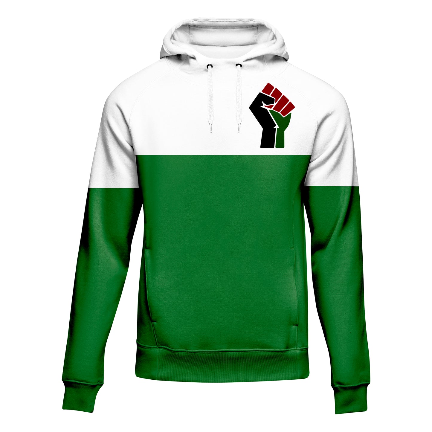 All Power to the People Text Design Green Hoodie – Black Owned