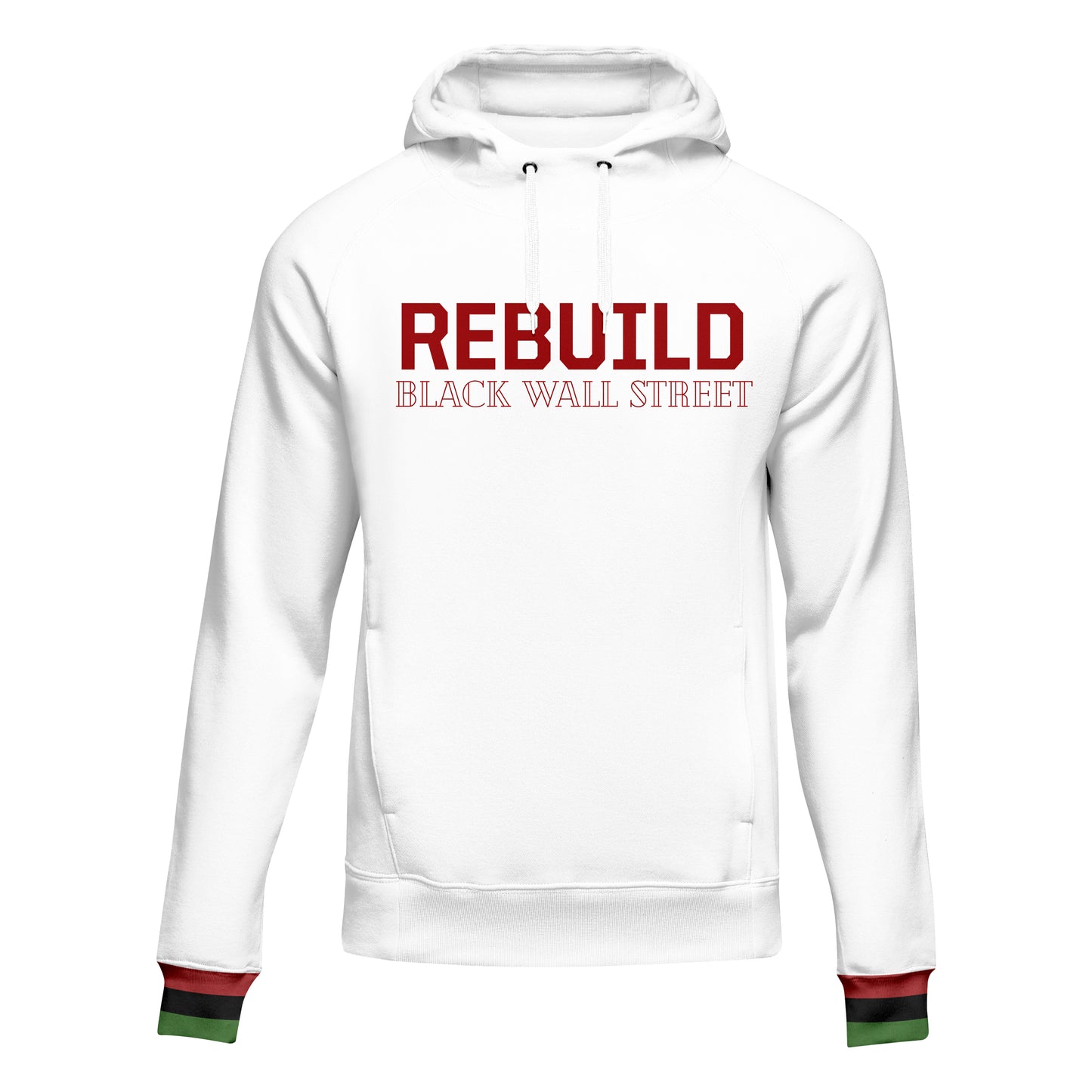 Black Wall Street White Hoodie – Black Owned