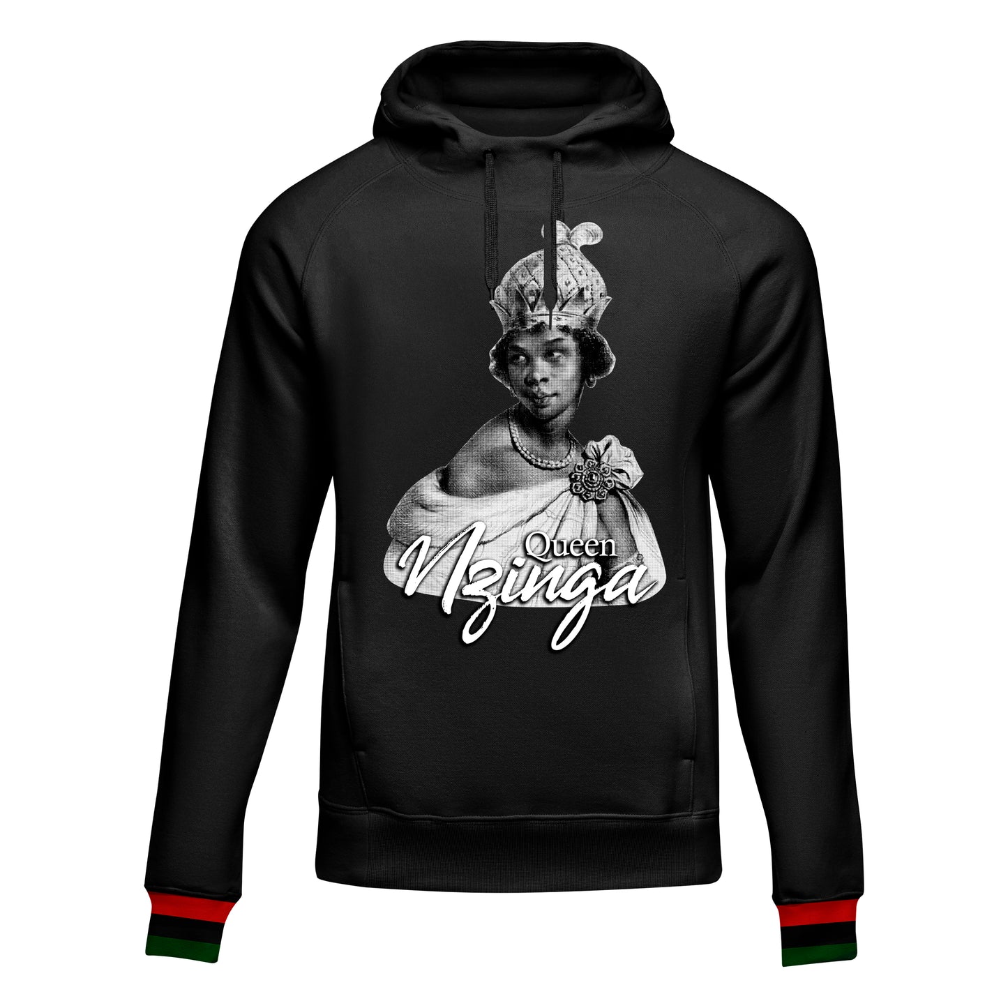 Queen Nzinga Photo Design Black Hoodie – Black Owned