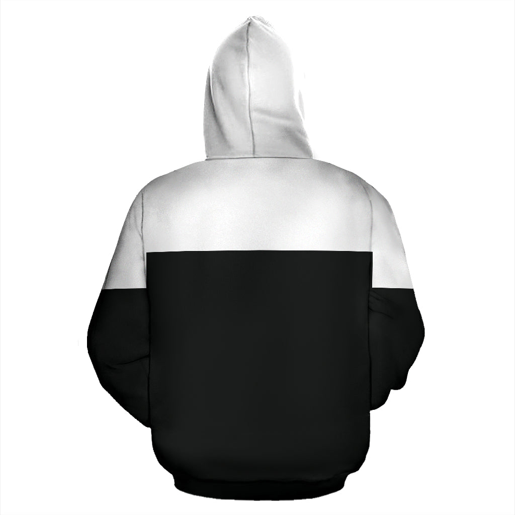 Back view of the Africa UNITE Men's Hoodie from Nagast Footwear, a Black-Owned brand. The hoodie showcases symbolic African design elements on durable red polyester, celebrating unity, heritage, and change.