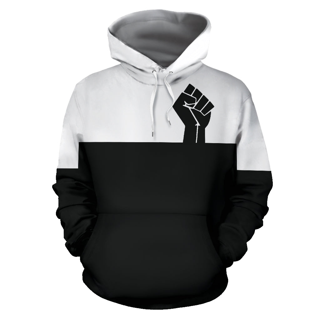 Front view of the Africa UNITE Men's Hoodie by Nagast Footwear, a Black-Owned brand. This red hoodie features bold African unity graphics and is crafted from premium polyester, blending comfort with cultural pride.