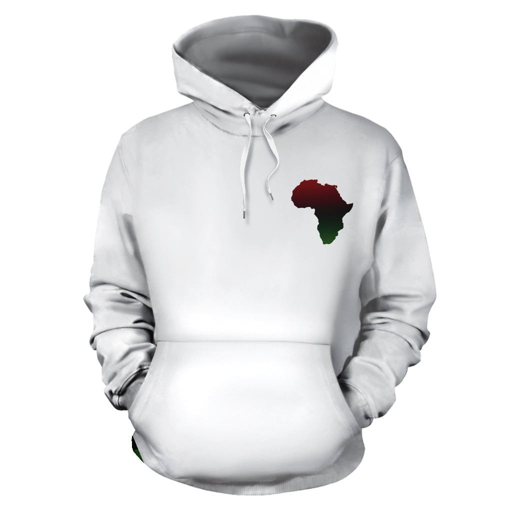 Genesis 15:13 White Hoodie front view – Black-Owned custom-made hoodie featuring scripture-inspired design, crafted from premium polyester for faith and heritage expression