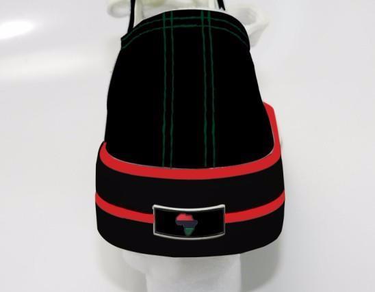 Back view of Historic First African Pride Sneakers by Nagast Footwear, featuring red, black, and green design symbolizing African heritage.