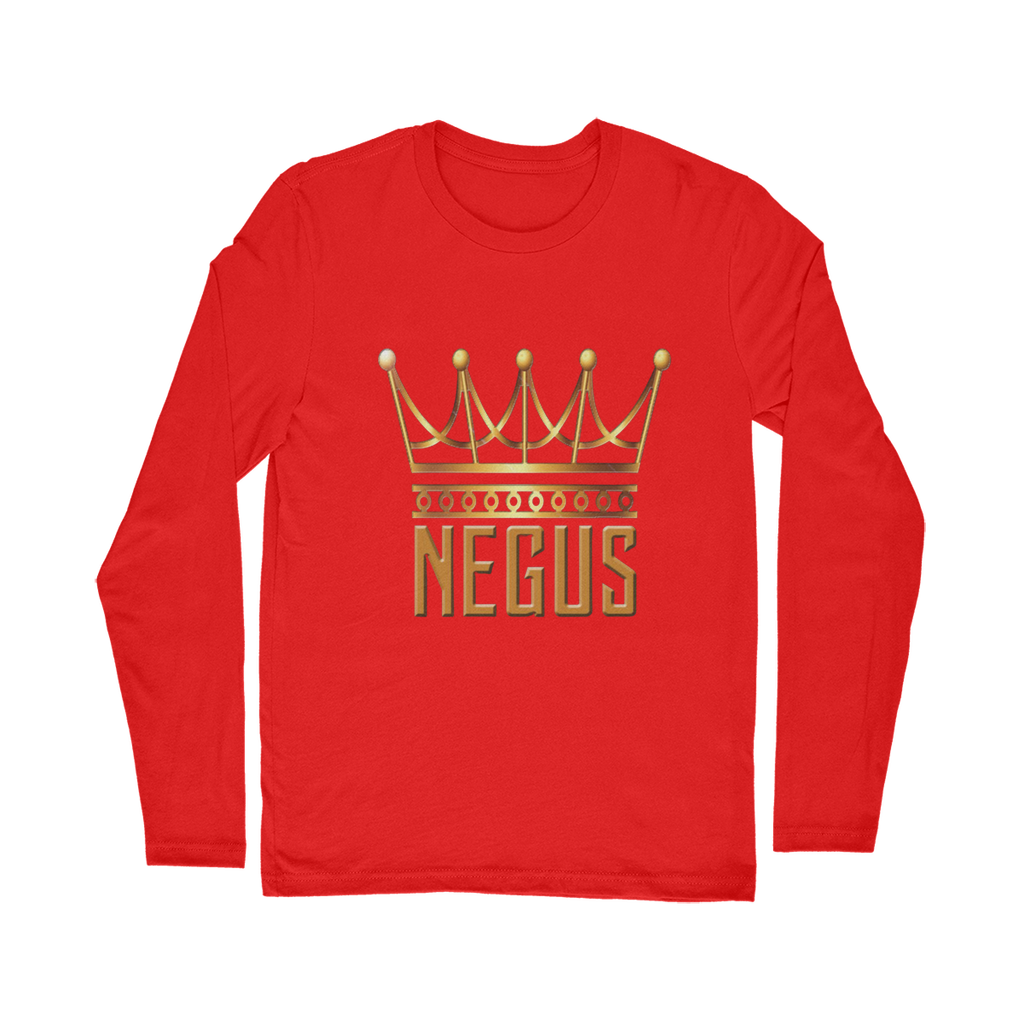 negus-king long sleeve red color front-crown.