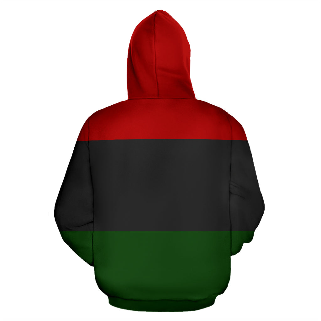 Silence Becomes Betrayal Text Design Hoodie back view – Black-Owned hoodie symbolizing cultural pride and courage