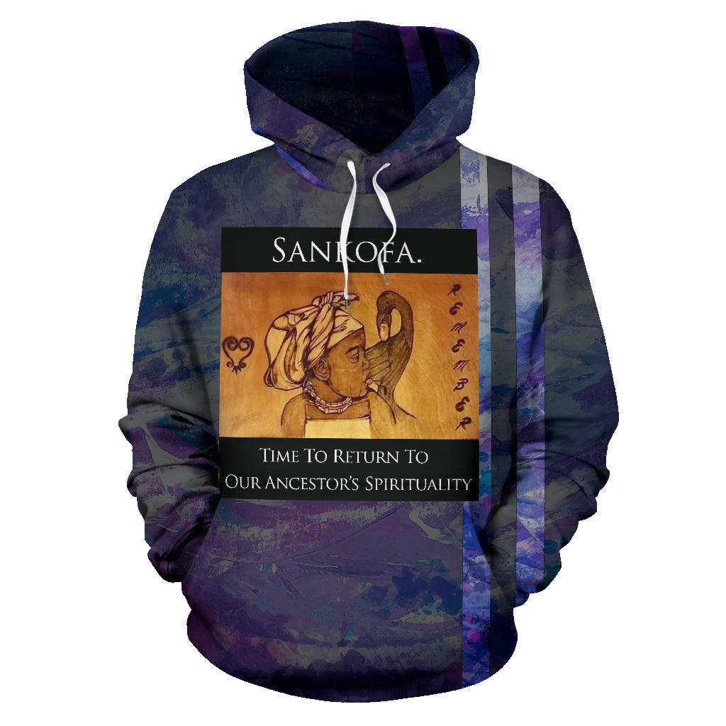Time To Return To Our Ancestor’s Spirituality Hoodie front view – Black-Owned custom hoodie blending comfort, style, and cultural pride