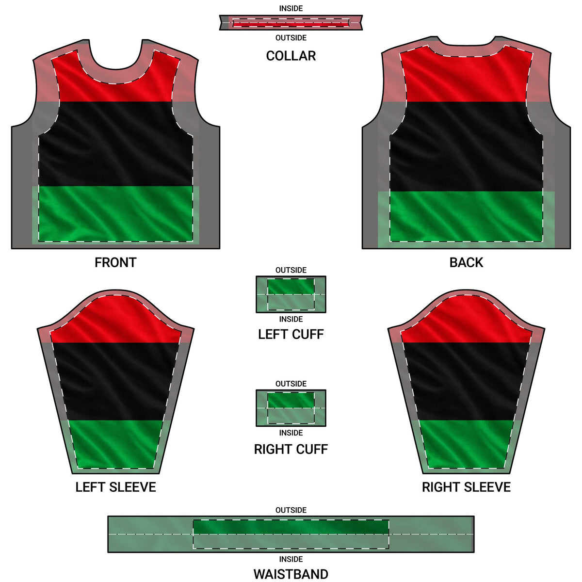 African RBG Flag Sweater - Black-Owned