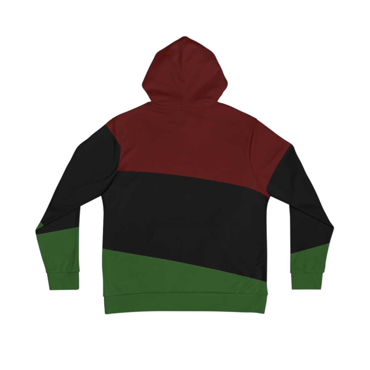 Pan-African Colorblock Hoodie — Red Black Green Men's Pullover