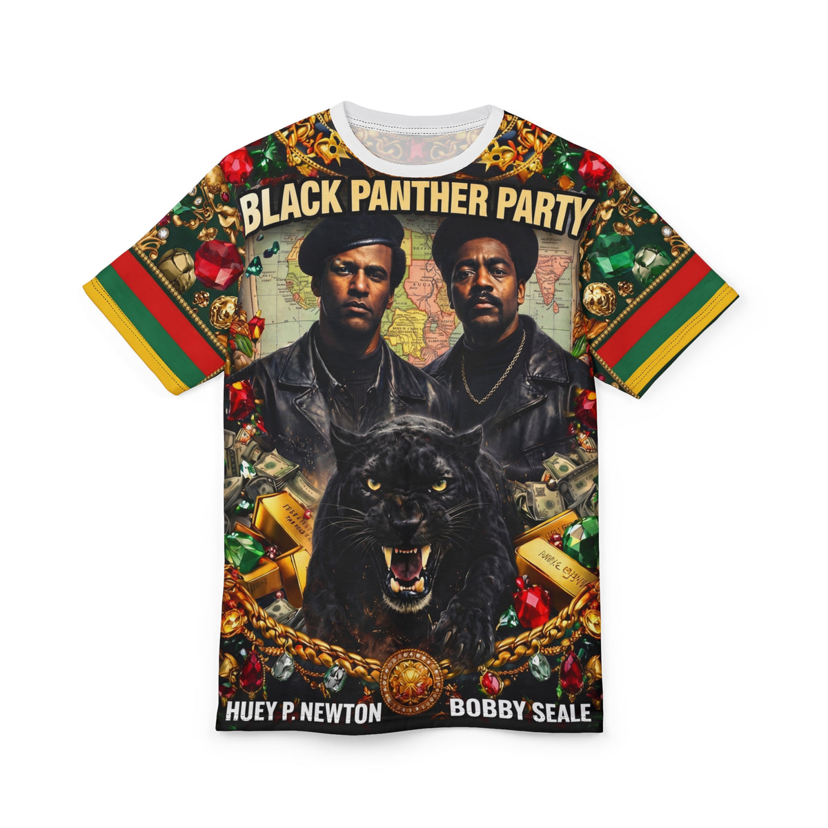 Black Panther Party™ All-Over Sublimation T-Shirt – Black History Collection