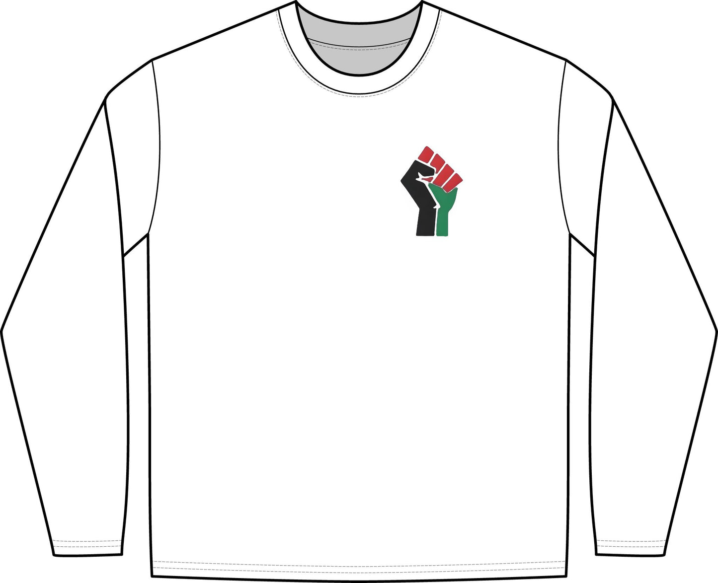 Africa United - Black Owned with Pan-African Raised Fist Graphic
