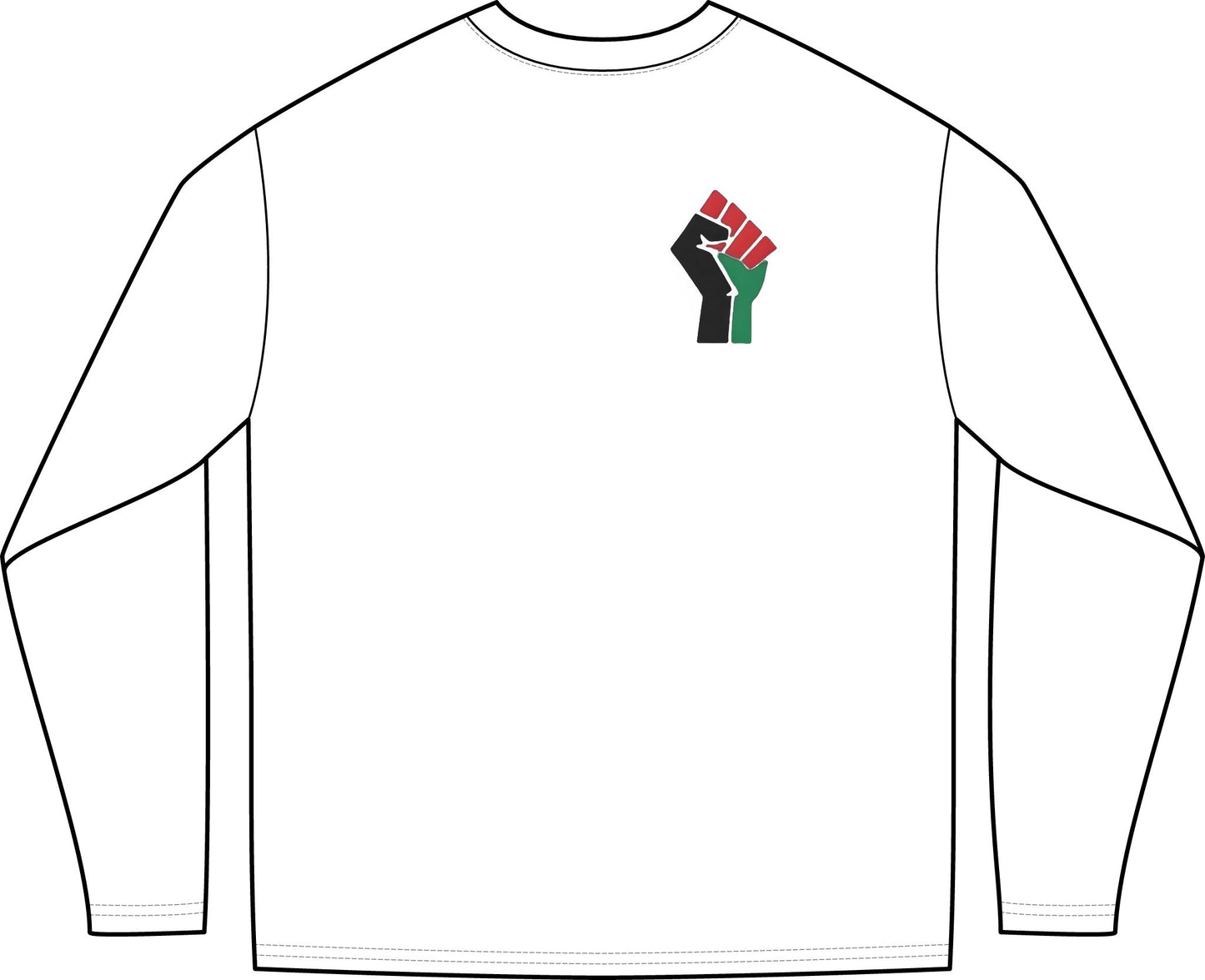 Africa United - Black Owned with Pan-African Raised Fist Graphic