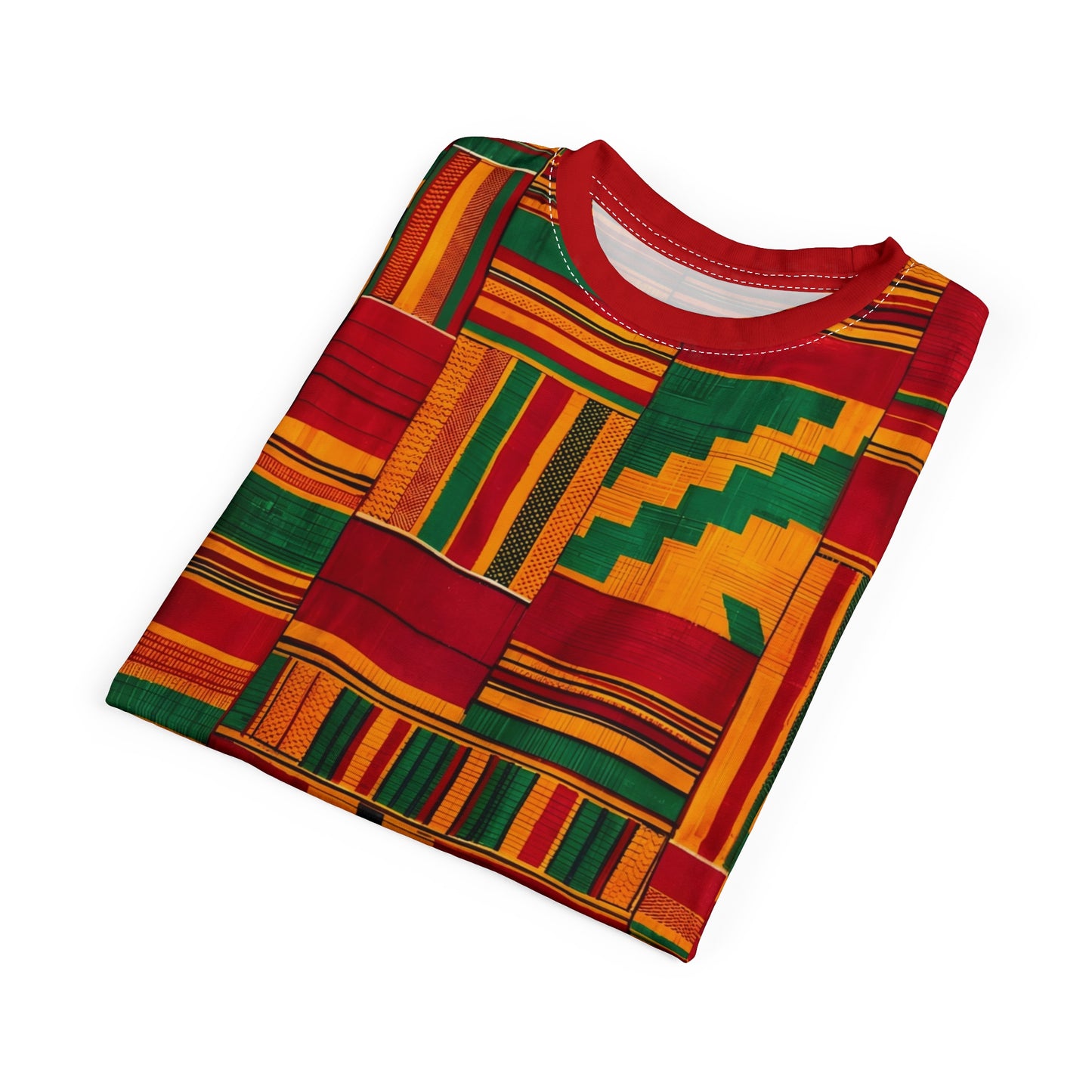 Kente African Print - Unisex Cut & Sew Tee (AOP)