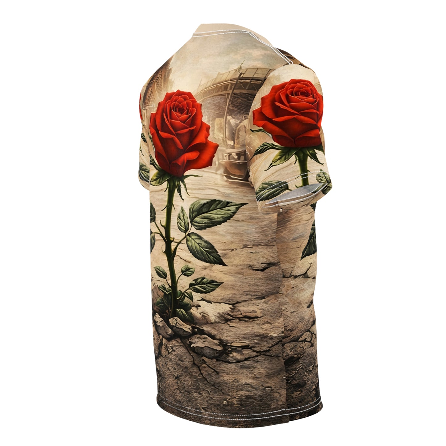 Vintage Rose Unisex Cut & Sew Tee (AOP)
