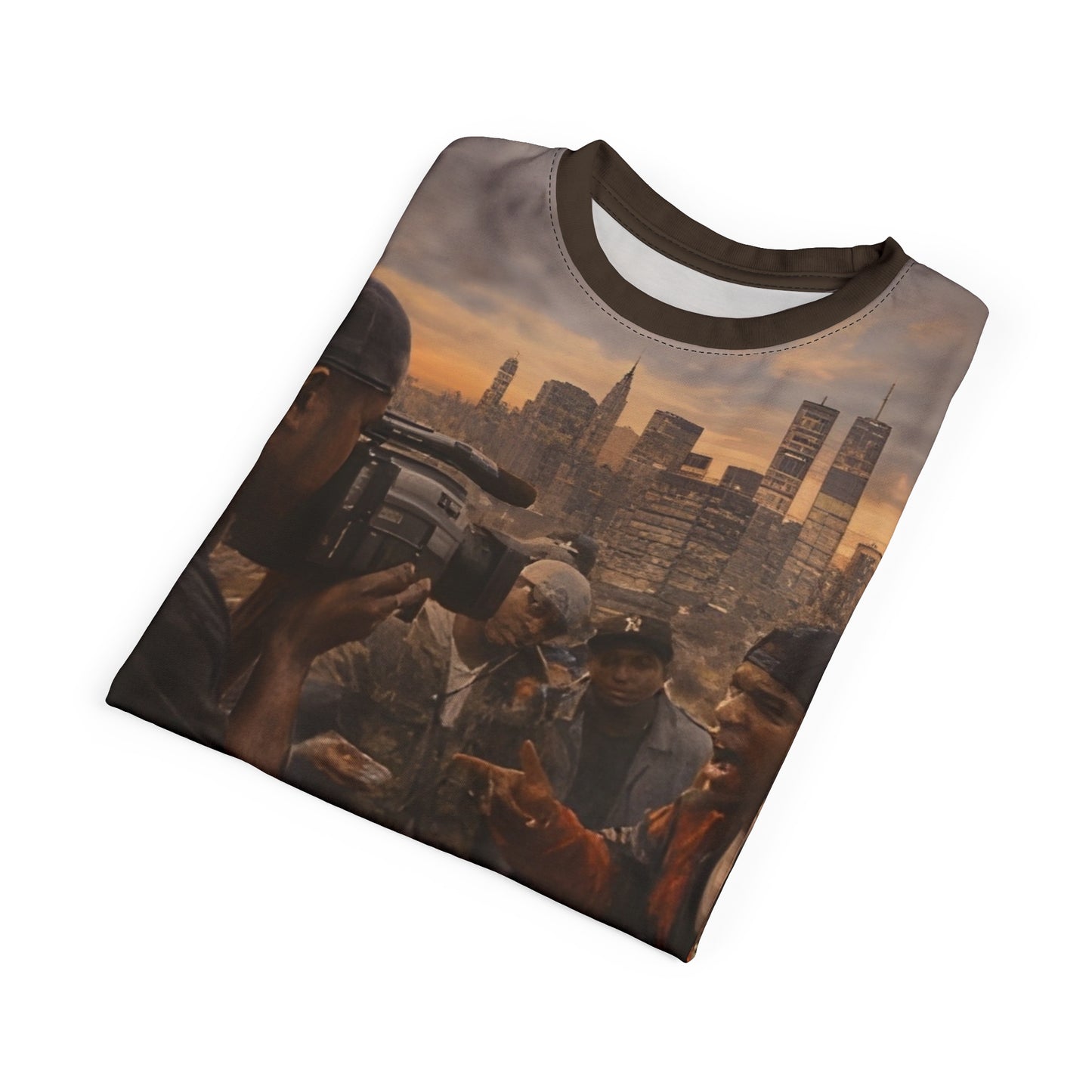 The Mixtape Hustle - Late 90s NYC Cypher All-Over Print Streetwear Tee - Unisex Cut & Sew Tee (AOP)