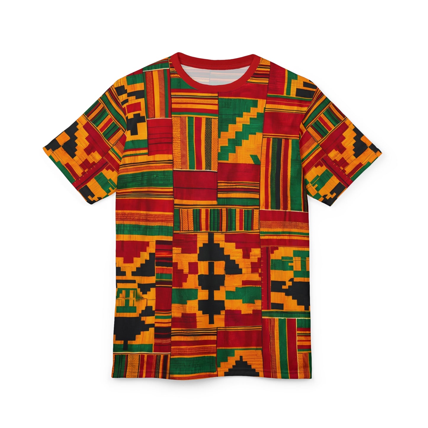 Kente African Print - Unisex Cut & Sew Tee (AOP)