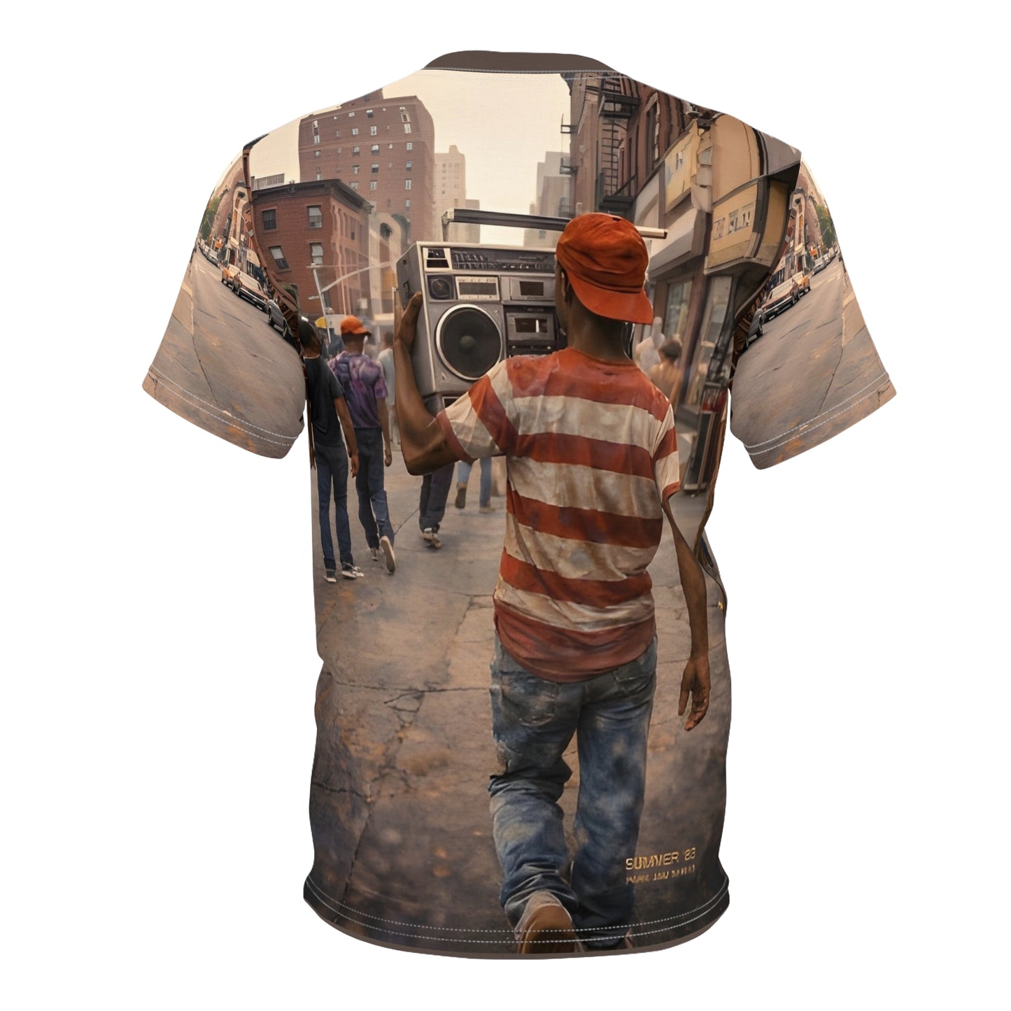 Life Before Earphone Vintage Boombox Shirt - Unisex Cut & Sew Tee (AOP)