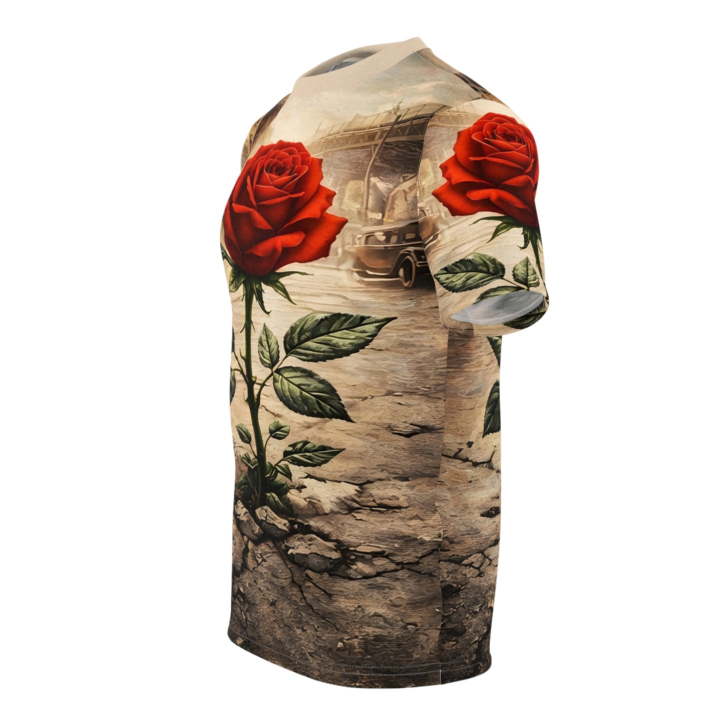 Vintage Rose Unisex Cut & Sew Tee (AOP)