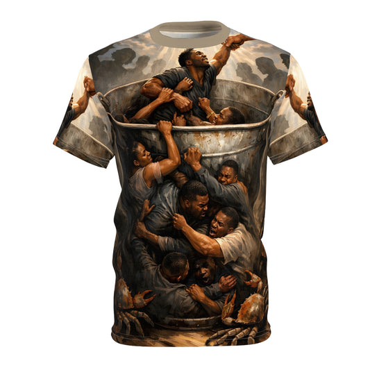 Black Struggle Art Gallery Prints - Unisex Cut & Sew Tee (AOP)