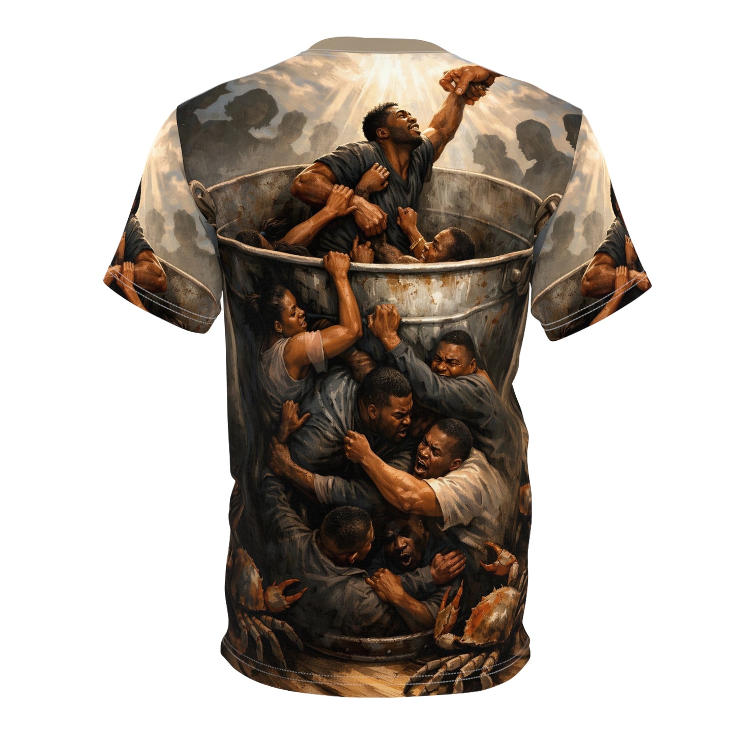 Black Struggle Art Gallery Prints - Unisex Cut & Sew Tee (AOP)