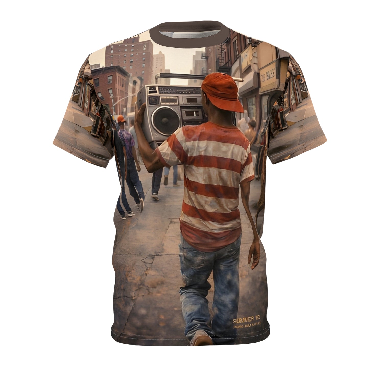 Life Before Earphone Vintage Boombox Shirt - Unisex Cut & Sew Tee (AOP)
