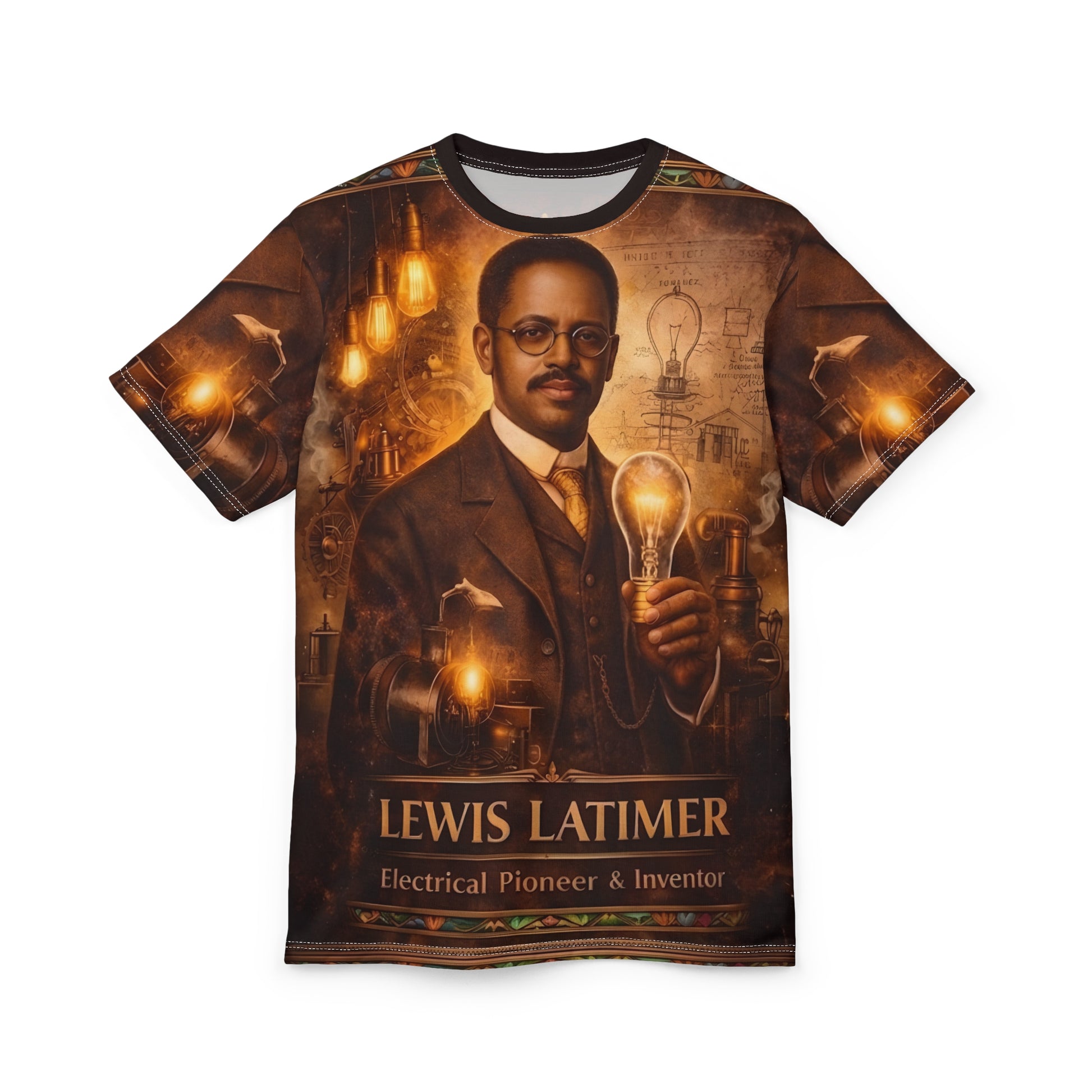 Afrocentric STEM education t-shirt honoring Lewis Latimer
