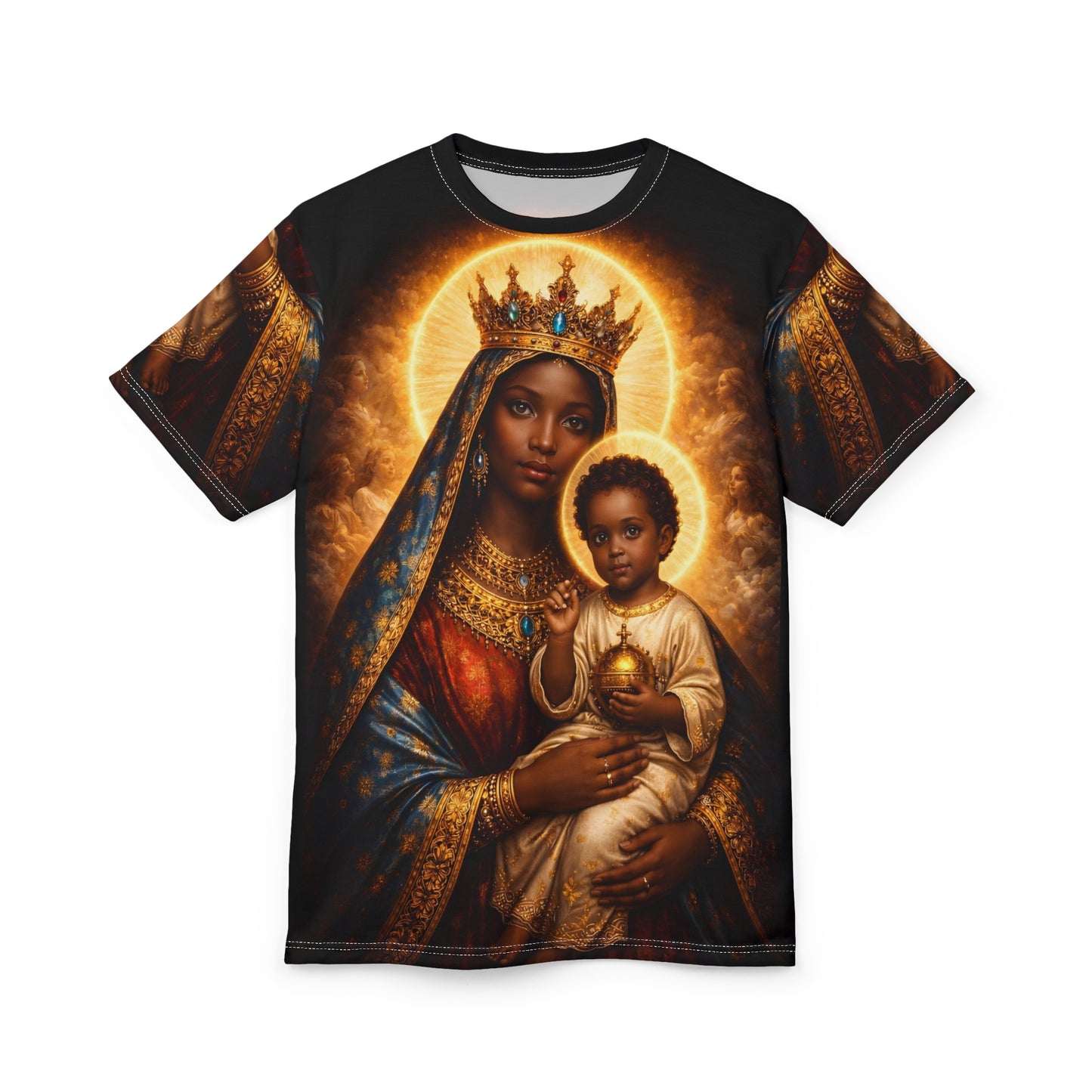 Black Queen Afrocentric unisex t-shirt front design