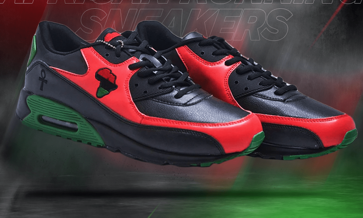 Red black sales and green shoes