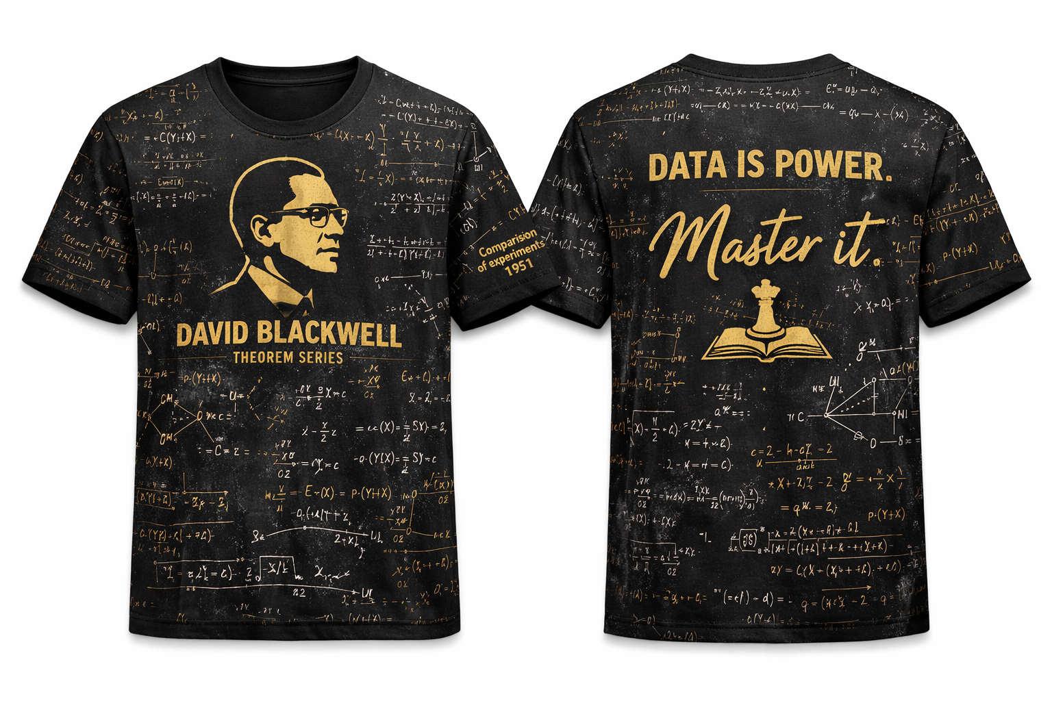 David Blackwell™ All-Over Sublimation T-Shirt – Black History Collection front view