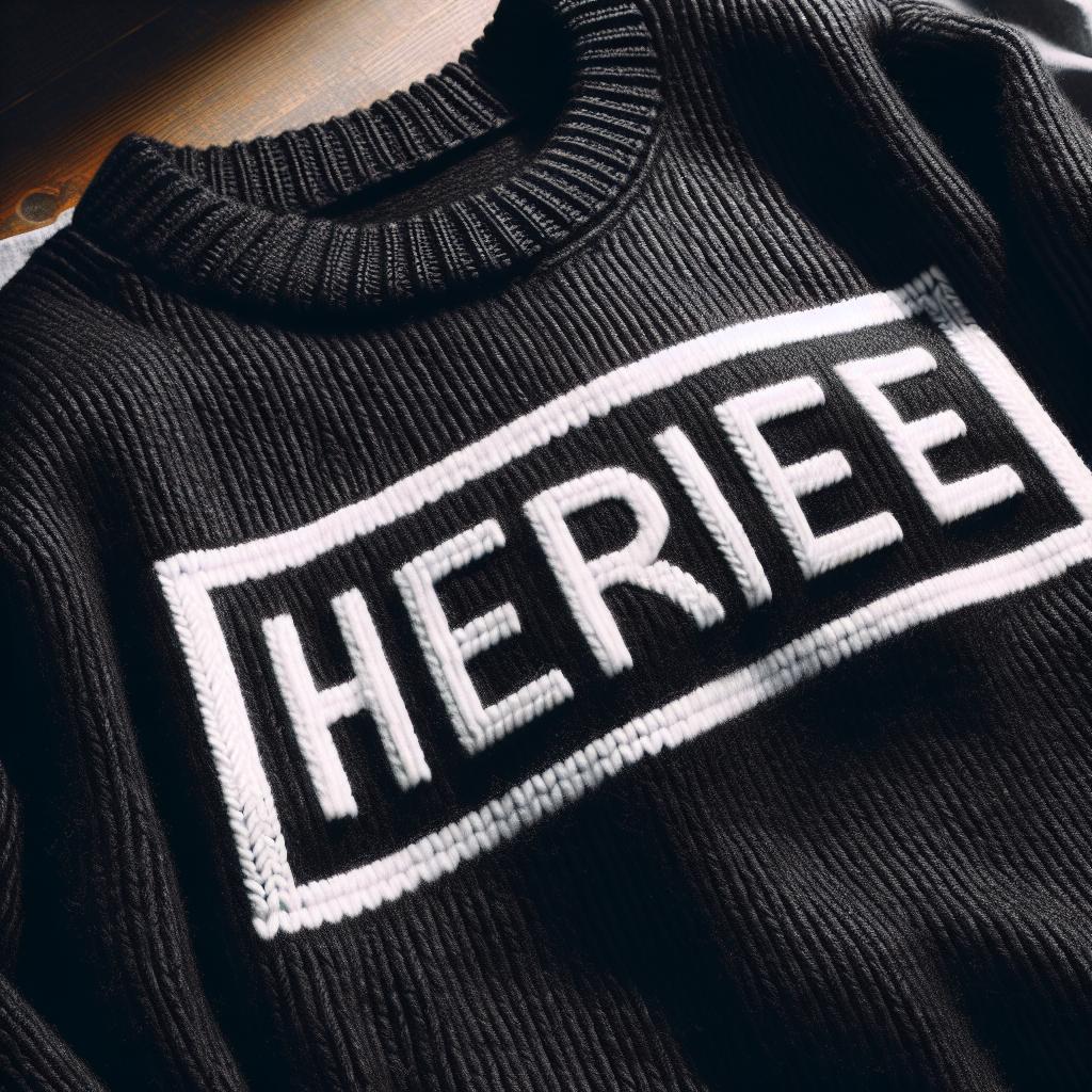 A black hoodie with the text 'HERIEE' embroidered in white on the chest.