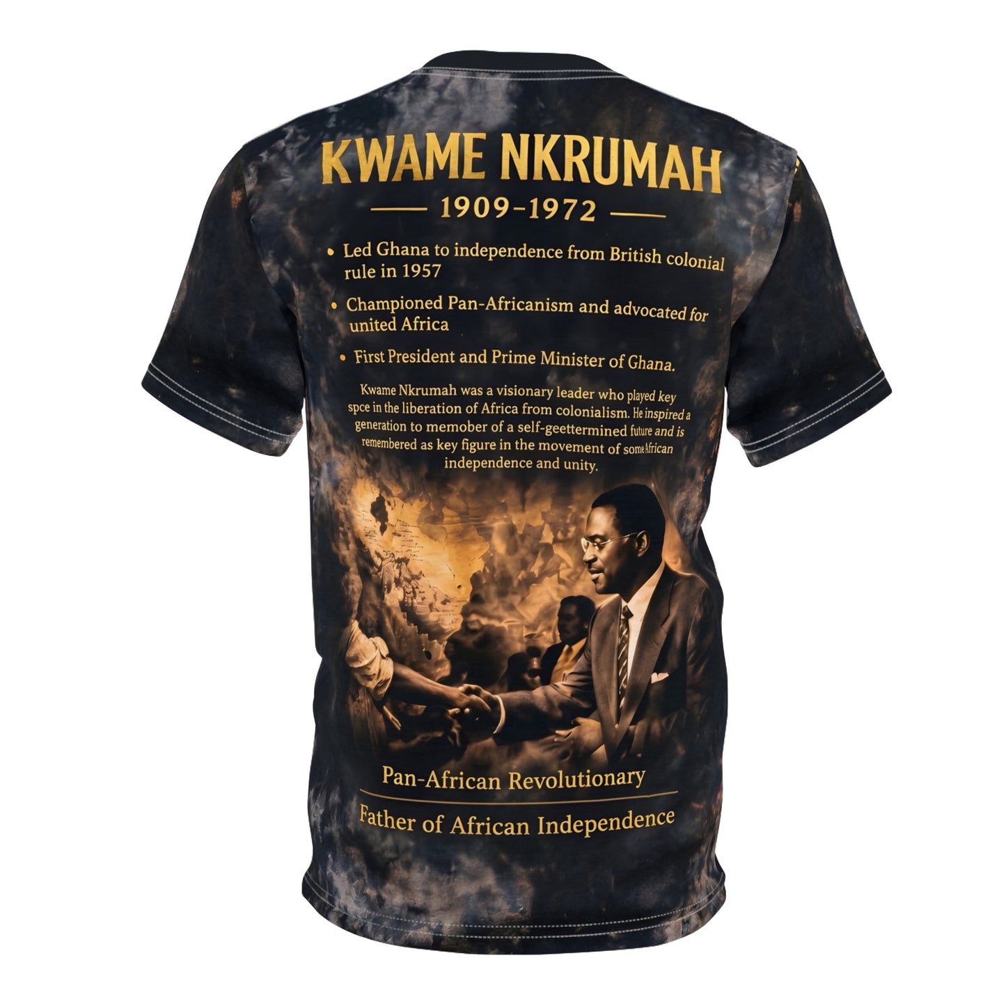 Kwame Nkrumah unisex all-over print t-shirt back view