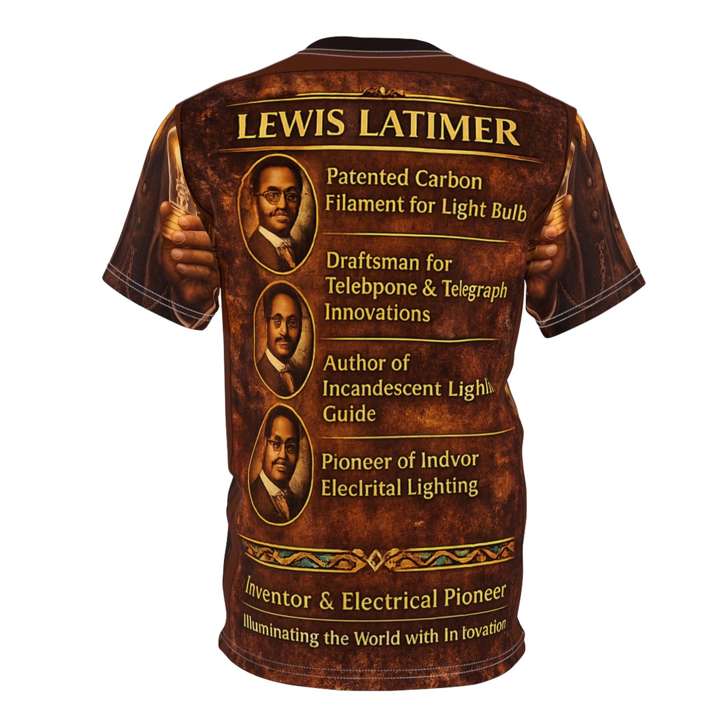 Lewis Latimer Afrocentric inventor STEM unisex t-shirt design