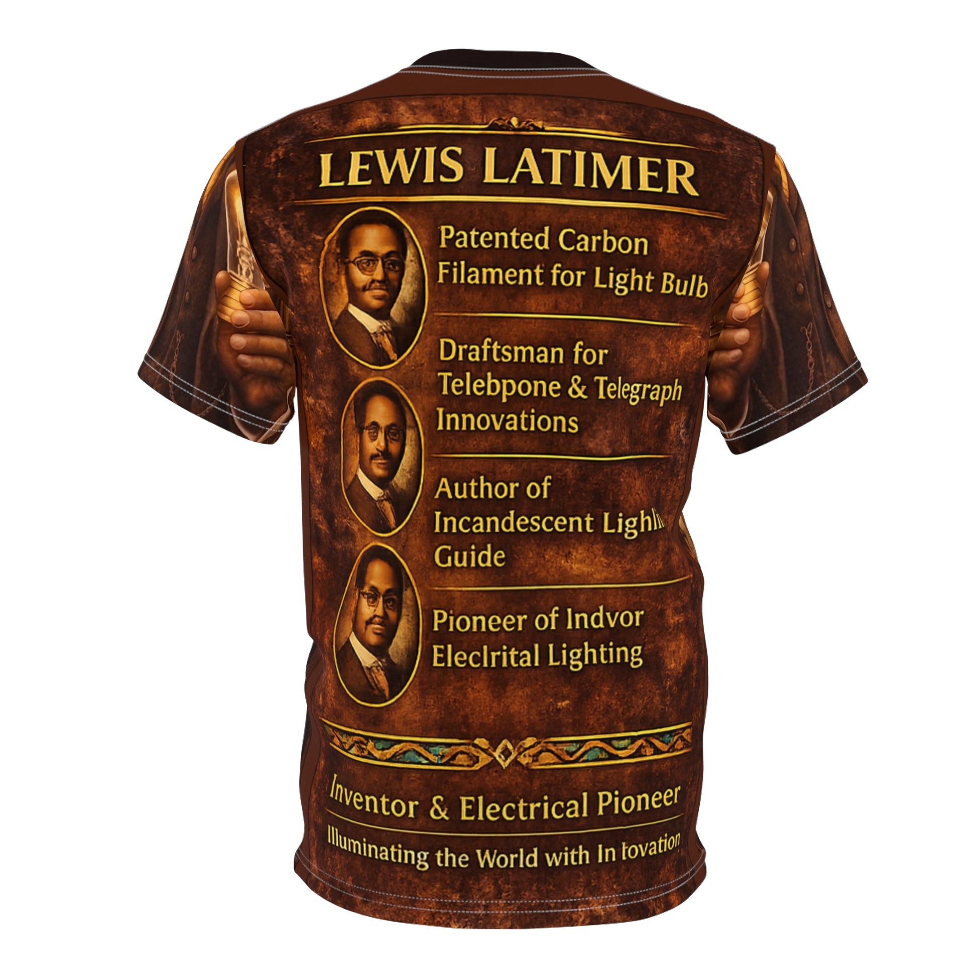 Lewis Latimer Afrocentric inventor STEM unisex t-shirt design