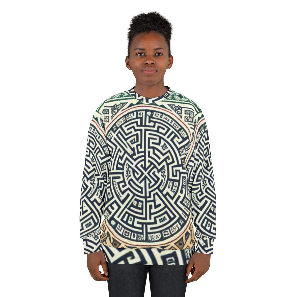 Aop Textile Ancient African Textiles Unisex Sweatshirt - AOP – NAGAST FOOTWEAR