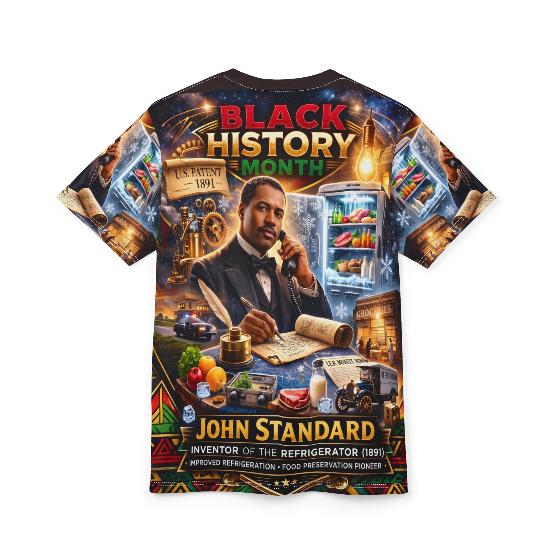 Black History Month John Standard inventor all over print unisex t shirt