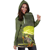Frog in the Rain Woman Hoodie Dress