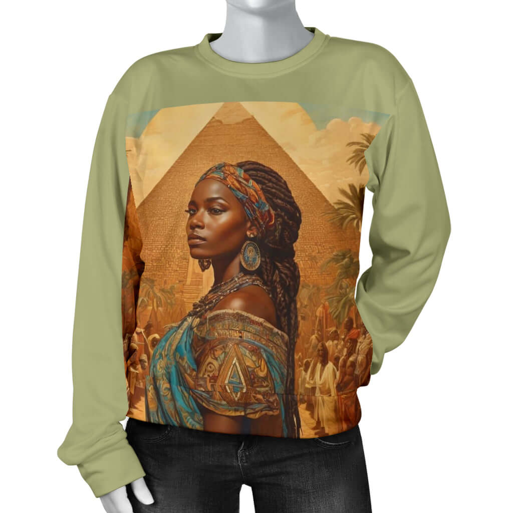 Women’s Sweater Green Color-Black-Owned