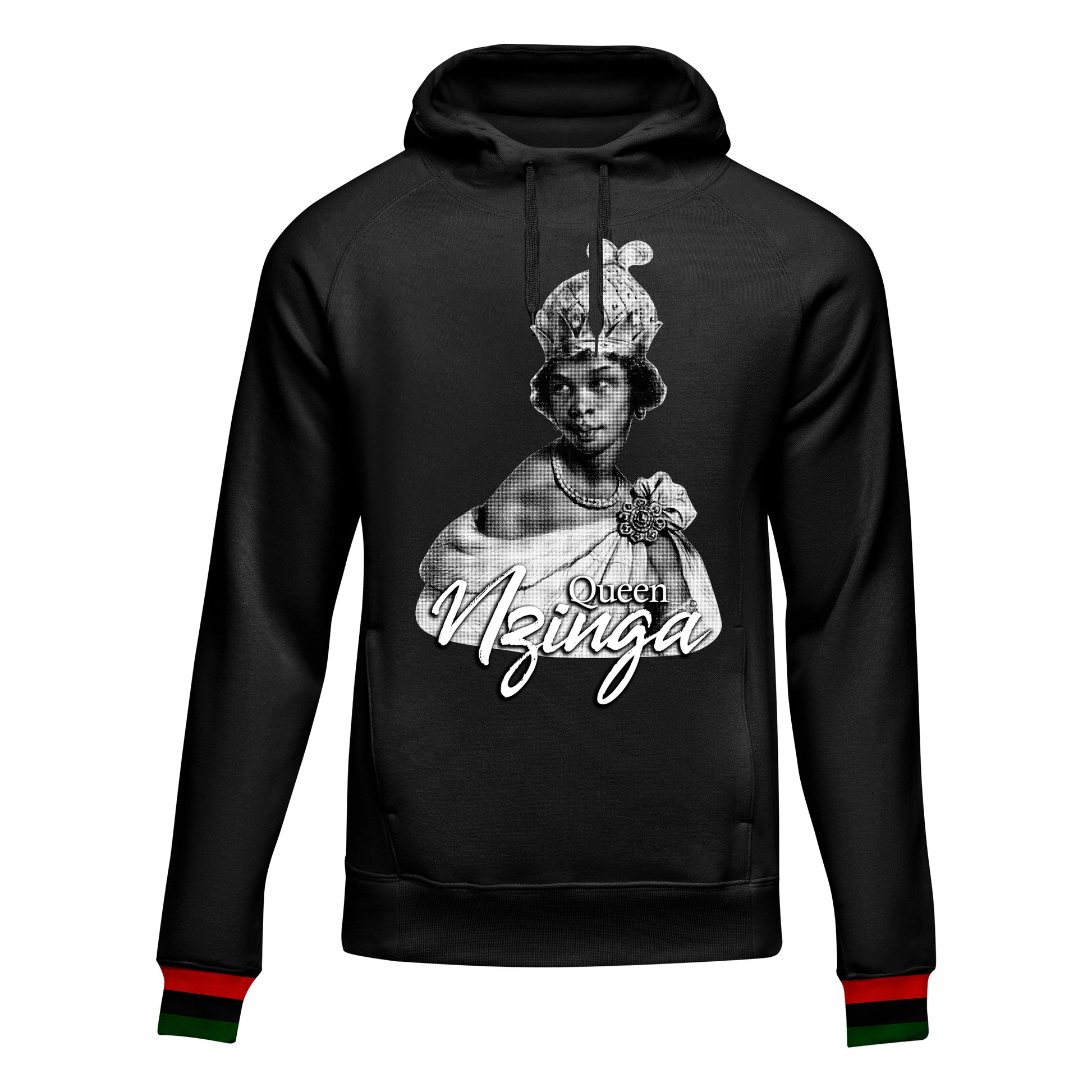 Queen Nzinga Photo Design Black Hoodie – Black Owned