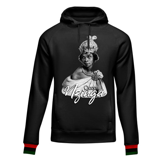 Queen Nzinga Photo Design Black Hoodie – Black Owned
