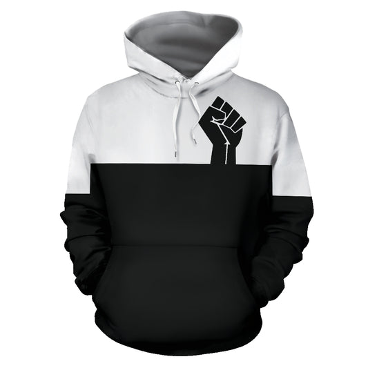 Front view of the Africa UNITE Men's Hoodie by Nagast Footwear, a Black-Owned brand. This red hoodie features bold African unity graphics and is crafted from premium polyester, blending comfort with cultural pride.